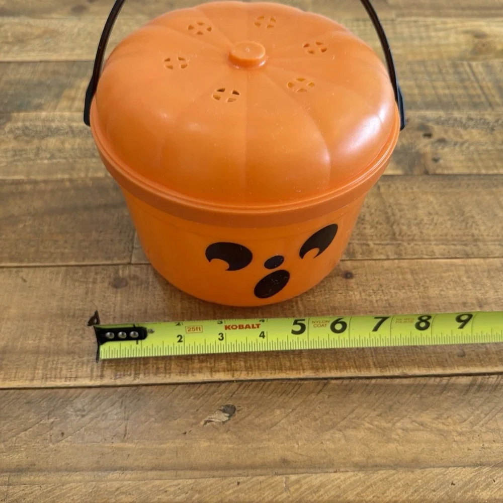 Vintage 1986 McDonald's McBoo Candy Boo Bucket Halloween Pumpkin Happy Meal Pail